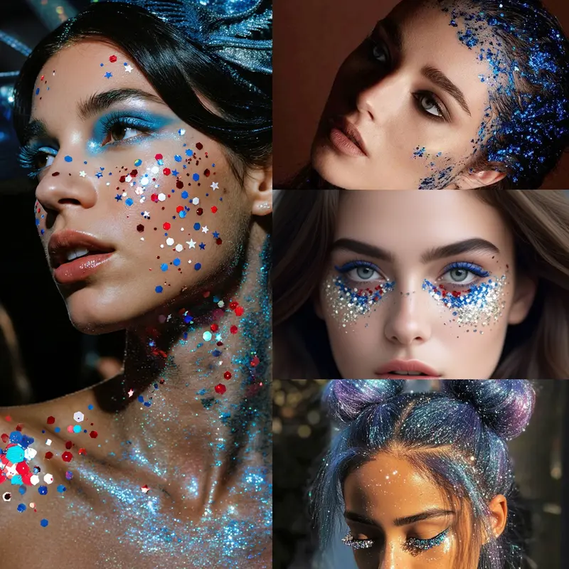 4th of July Glitter Stick | Red, White & Blue Body & Hair Sparkle for Independence Day Party, Festival & Fun Holiday Look (Copy)