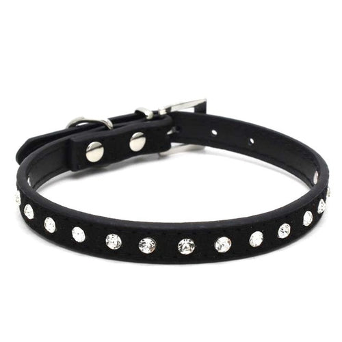 11 Colors Bling Rhinestone PU Leather Collar For Dog Pet Accessories Crystal Diamond Dog Collar and Leash For Small Large Dogs